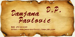 Damjana Pavlović vizit kartica